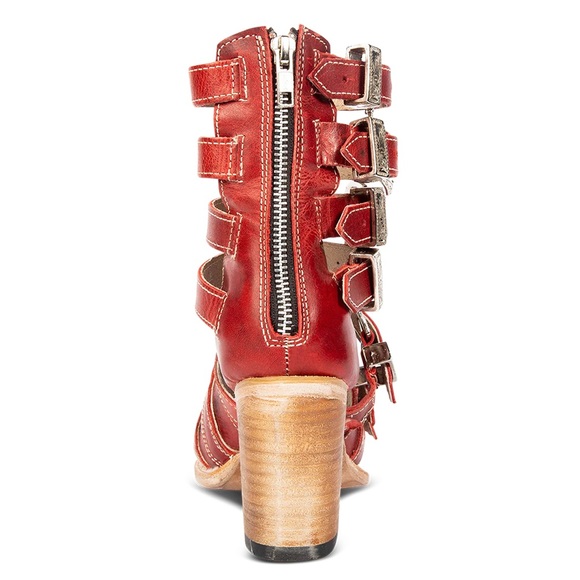 Freebird by Steven Red Strappy Sandals - Picture 4 of 8